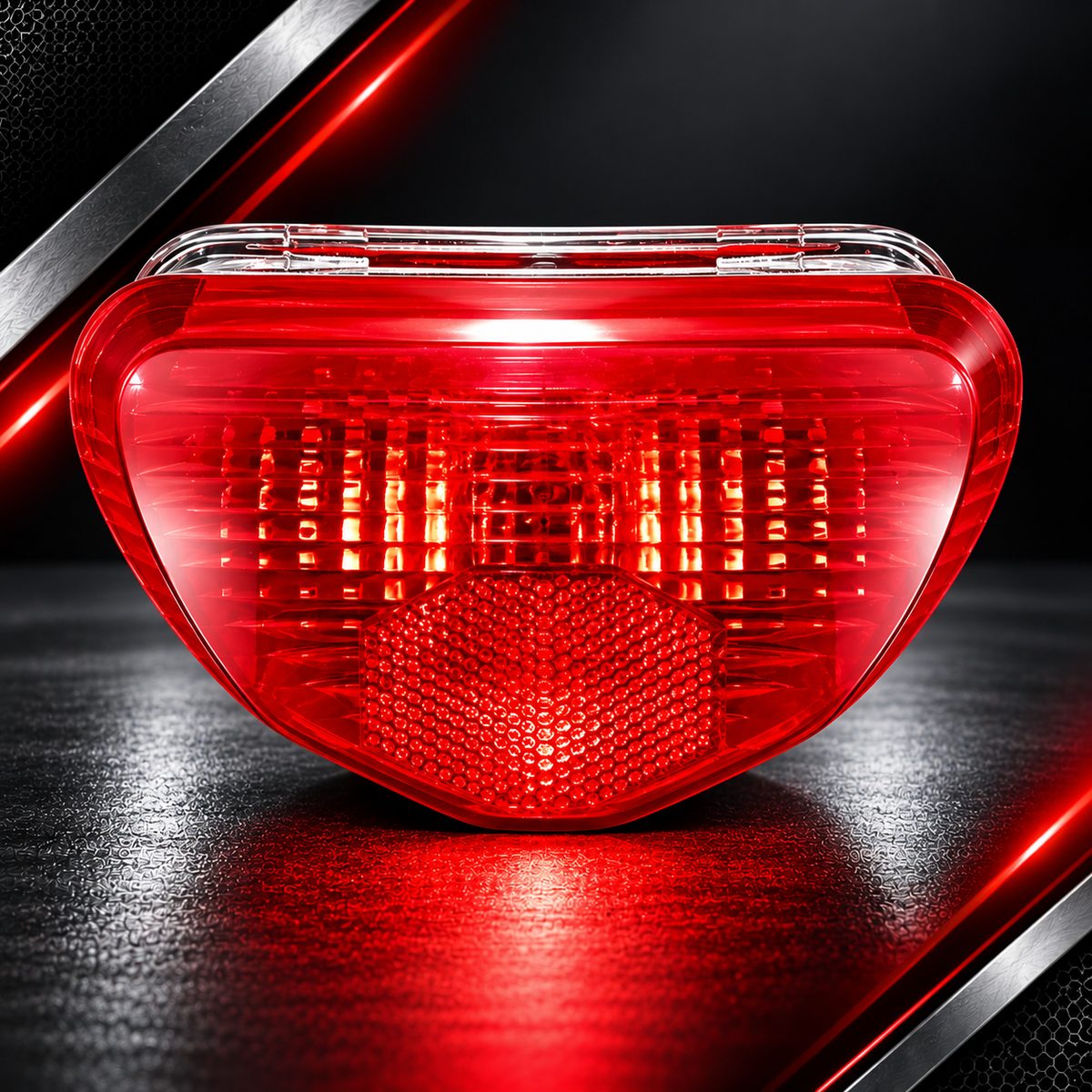 Motorcycle Rear Tail Light– Red Lens